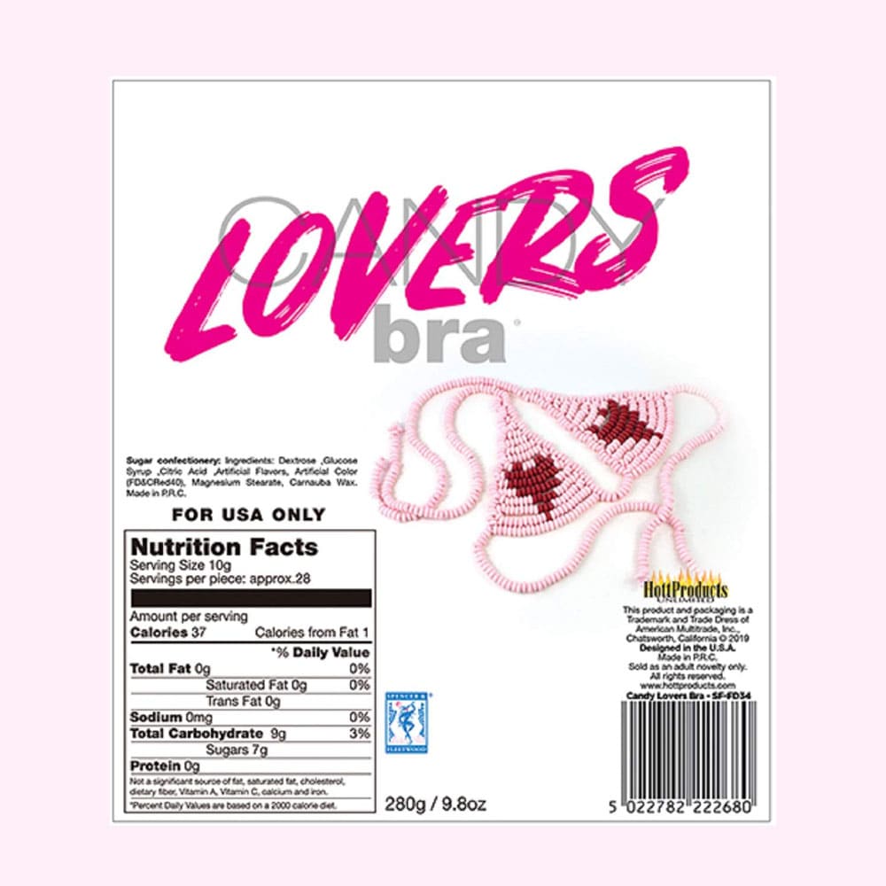 Lovers Candy Edible Bra Flavored One Size Fits Most